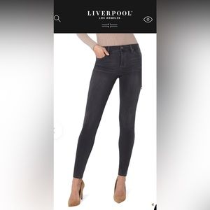 Liverpool Jeans Company Dark Grey mid-rise skinny jean. Size 12/31.